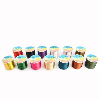 Alambre de Cobre para Joyería Resistente al Deslustre (0.3mm, 0.4mm y 0.5mm) – Alambre para Cuentas de Manualidades para Fabricación de Joyas y Artesanías DIY