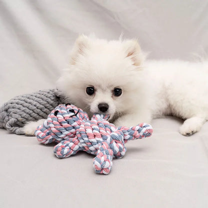1PC Bite-Resistant Dog Chew Toy – Rope Knot Ball for Teeth Cleaning, Puppy Play, Chewing & Interactive Pet Fun
