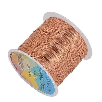 Alambre de Cobre para Joyería Resistente al Deslustre (0.3mm, 0.4mm y 0.5mm) – Alambre para Cuentas de Manualidades para Fabricación de Joyas y Artesanías DIY