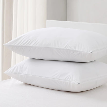 Waterproof Zippered Pillow Protector - Bed Bug & Dust Mite Proof Allergy Pillow Cover (1 Pack)