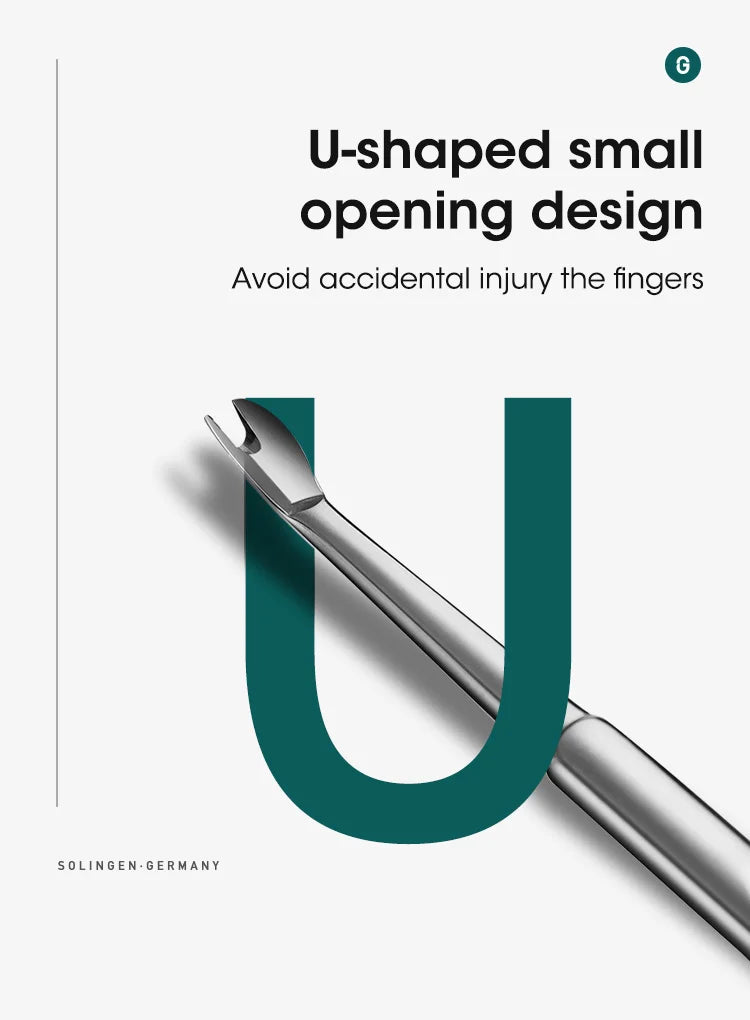 MR.GREEN Stainless Steel Cuticle Pusher & Cuticle Remover – Professional Nail Cleaner, Dead Skin Scraper & Manicure Tool