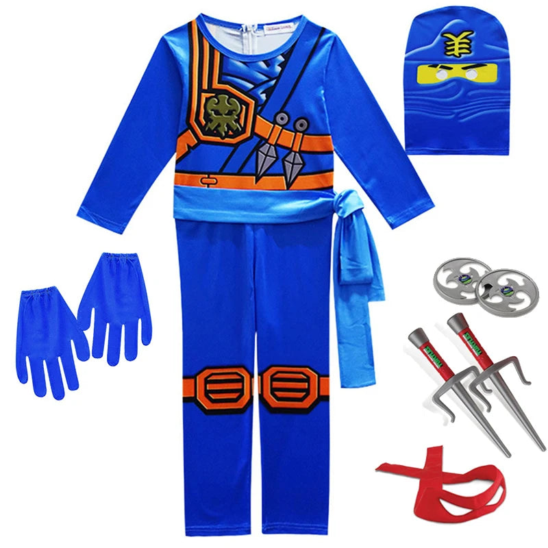 Ninja Cosplay Costume – Anime Carnival Outfit for Boys (Ages 4–10), Fantasy Dress-Up Suit for Halloween & Party