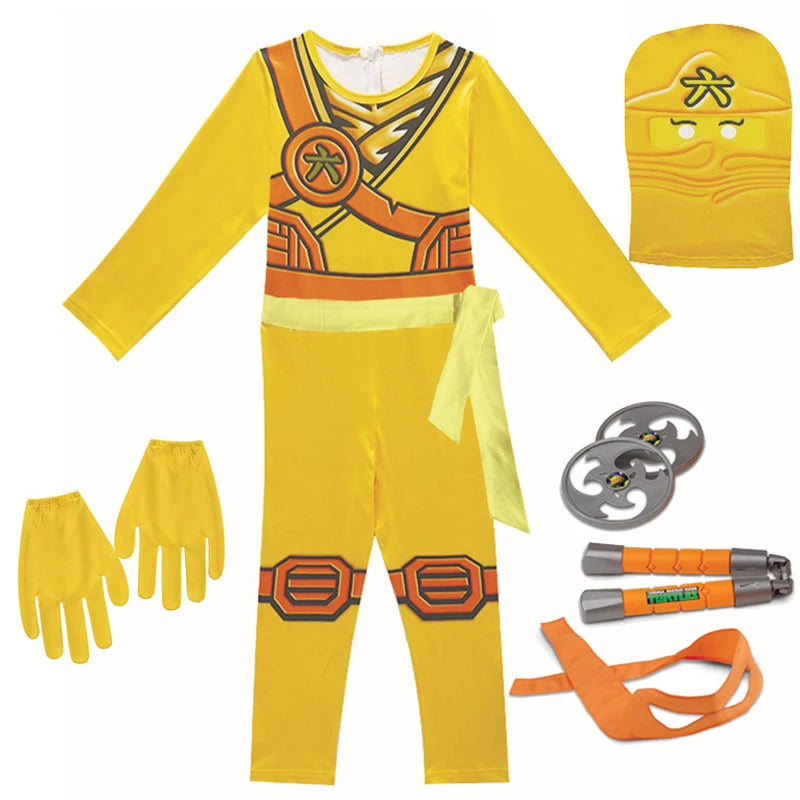 Ninja Cosplay Costume – Anime Carnival Outfit for Boys (Ages 4–10), Fantasy Dress-Up Suit for Halloween & Party