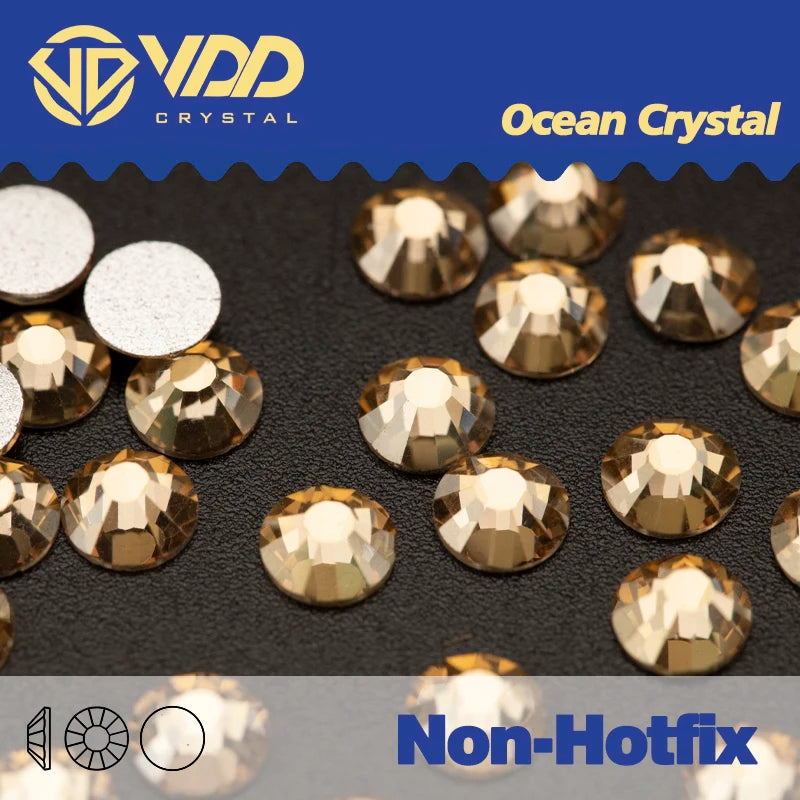 VDD AAAAA Diamantes de Imitación de Cristal de Fondo Plano – Piedras de Cristal Brillantes Sin Fijación en Caliente para Decoración de Uñas, Manualidades y Proyectos de Bricolaje