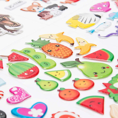 Autocollants 3D gonflés pour enfants – Feuilles d'autocollants éducatifs de dessins animés, jouet de bricolage créatif pour tout-petits, garçons et filles, cadeau d'activité artistique amusante