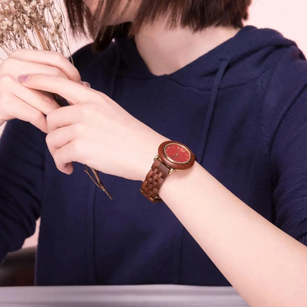BOBO BIRD Women’s Wooden Wristwatch – Lightweight Natural Wood Watch, Elegant Ladies’ Clock & Anniversary Gift for Her