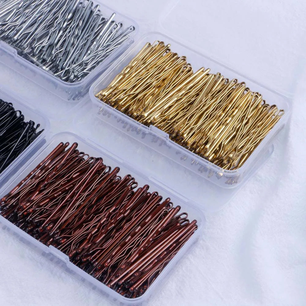 Juego de horquillas metálicas de 150 piezas para mujer – Pasadores y horquillas de peinado para bodas, peinados rizados y ondulados