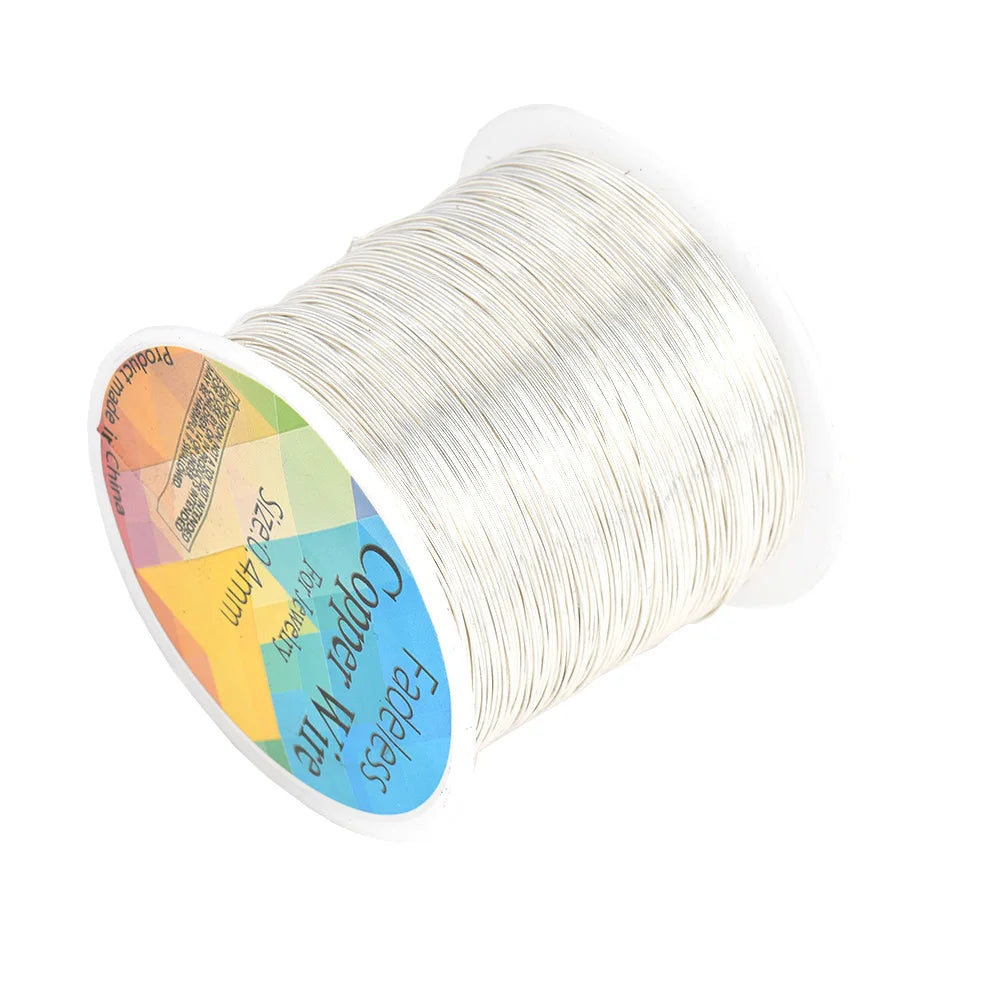 Alambre de Cobre para Joyería Resistente al Deslustre (0.3mm, 0.4mm y 0.5mm) – Alambre para Cuentas de Manualidades para Fabricación de Joyas y Artesanías DIY