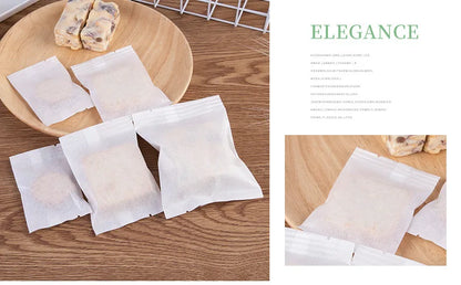 LBSISI Life 50/100PCS White Cotton Paper Candy Bags – DIY Gift Packaging Bags for Birthday, Baby Shower, Cake, Nougat & Party Favors