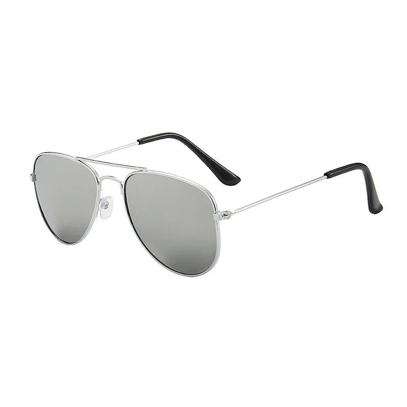 Kids' Pilot Sunglasses – Fashion Metal Frame Eyewear for Baby Boys & Girls, Classic Aviator-Style Outdoor Sun Glasses