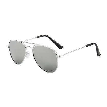 Kids' Pilot Sunglasses – Fashion Metal Frame Eyewear for Baby Boys & Girls, Classic Aviator-Style Outdoor Sun Glasses