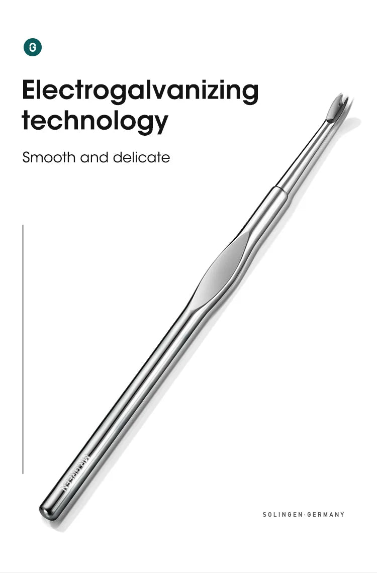 MR.GREEN Stainless Steel Cuticle Pusher & Cuticle Remover – Professional Nail Cleaner, Dead Skin Scraper & Manicure Tool