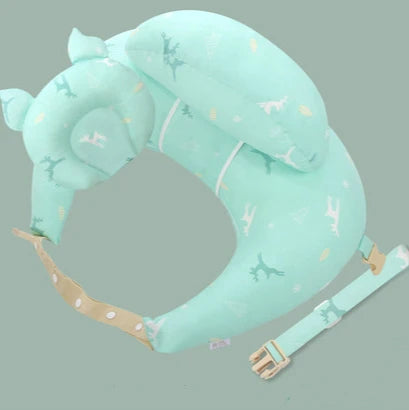 Almohada multifunción de lactancia para bebé con correa para el hombro – Almohada suave de alimentación y soporte de cabeza para recién nacidos con diseño de dibujos animados