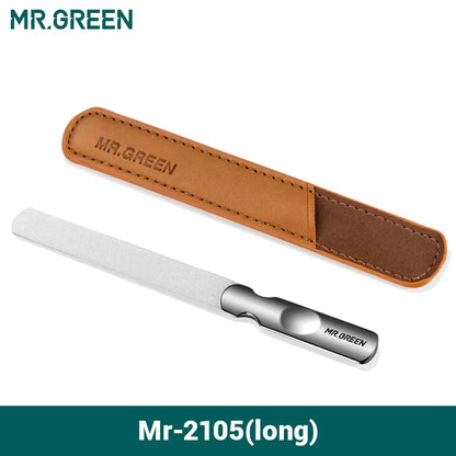 MR.GREEN Double-Sided Stainless Steel Nail File – Professional Manicure & Pedicure Grooming Tool for Finger & Toenails