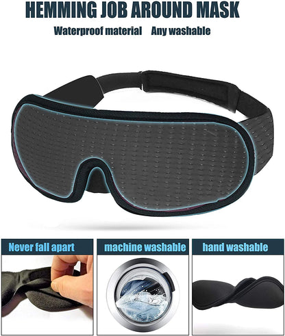 Mascarilla 3D para dormir con bloqueo de luz – Antifaz acolchado suave para quienes duermen de lado y boca arriba