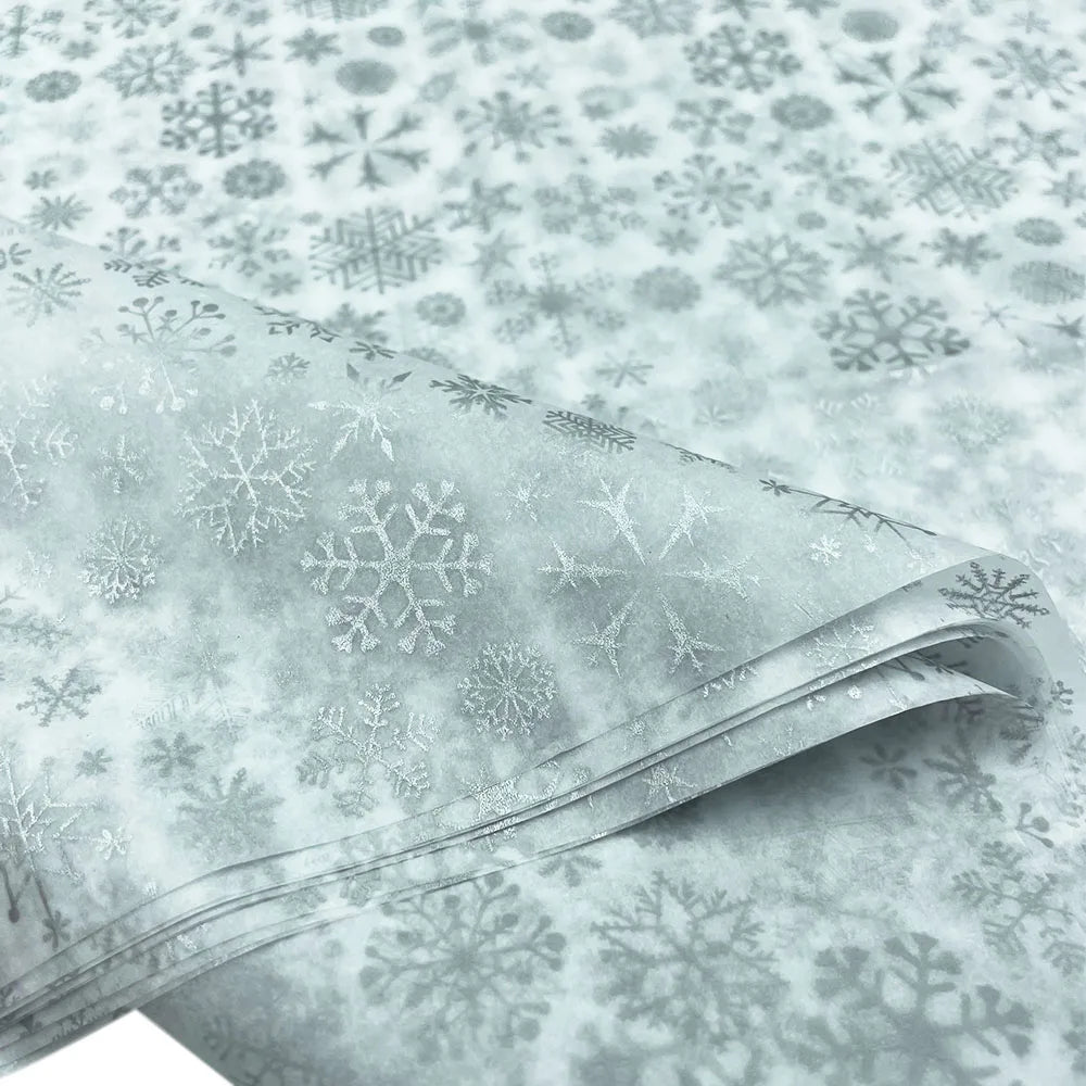 10PCS Christmas Snowflake Tissue Wrapping Paper – DIY Craft Paper for Gift Boxes, Flowers, Weddings, Festive Parties & Holiday Decor