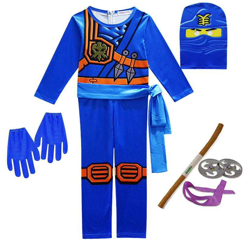 Ninja Cosplay Costume – Anime Carnival Outfit for Boys (Ages 4–10), Fantasy Dress-Up Suit for Halloween & Party