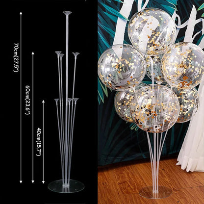 Kit de Soporte de Columna para Globos – Soporte Metálico para Globos con Base para Globos de Látex para Baby Shower, Cumpleaños, Bodas y Decoraciones de Fiestas