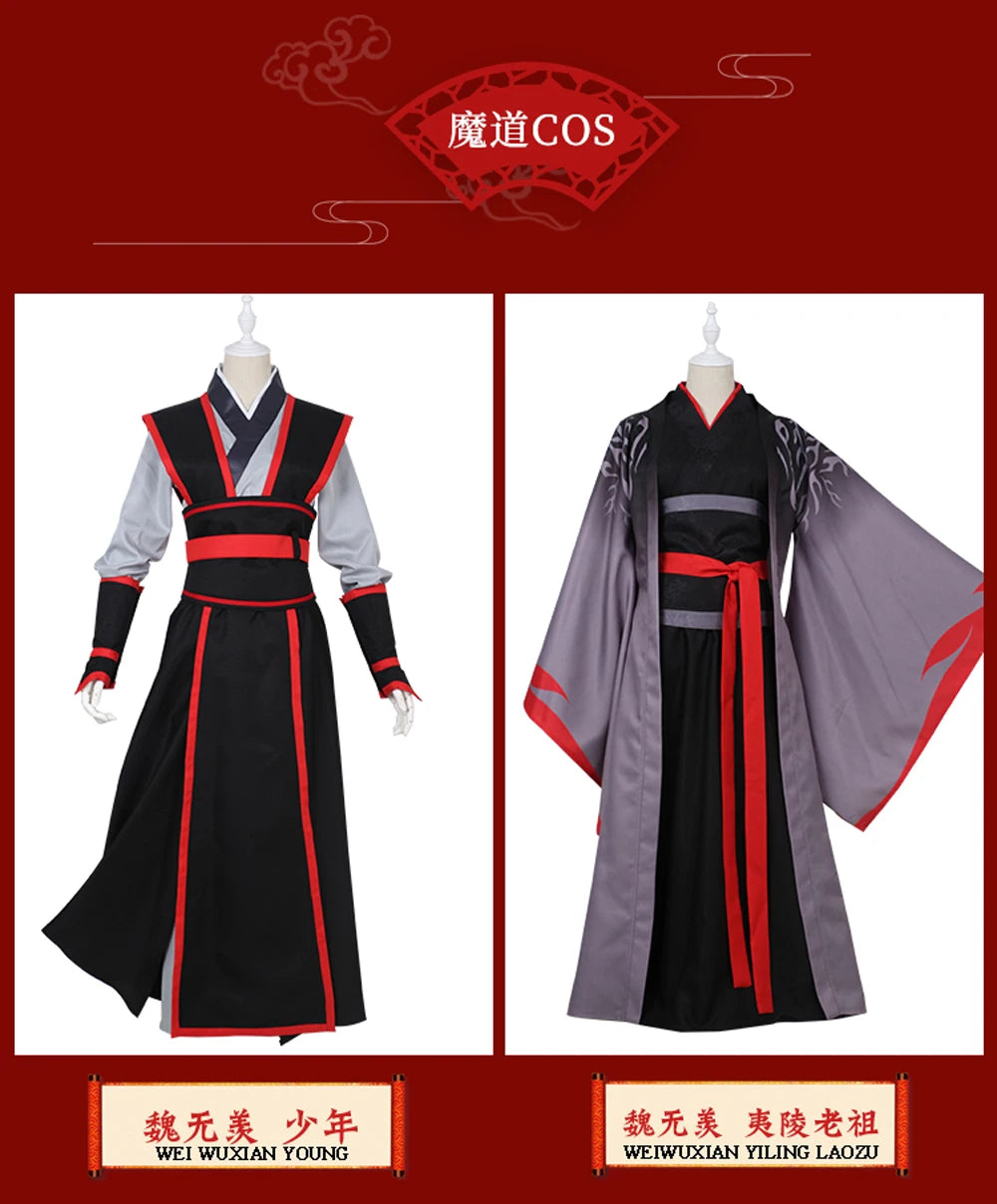 Wei Wuxian Inspired Cosplay Costume – Grandmaster of Demonic Cultivation Anime Roleplay Outfit for Men
