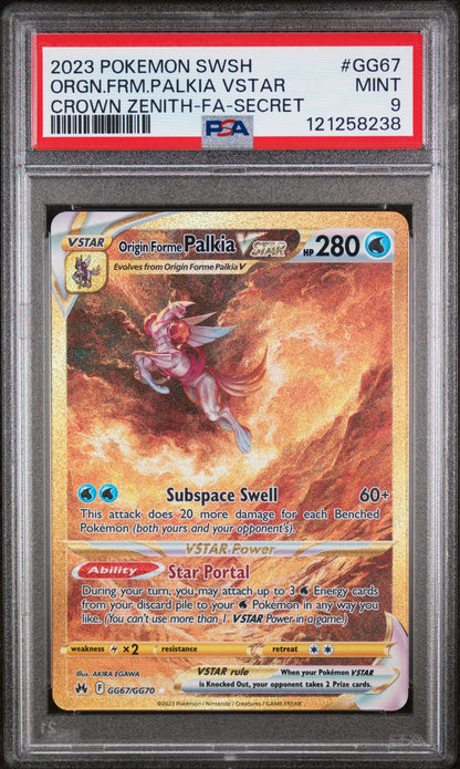 Palkia Origine VSTAR #GG67/GG70 Zénith Indompté 2023 PSA 9