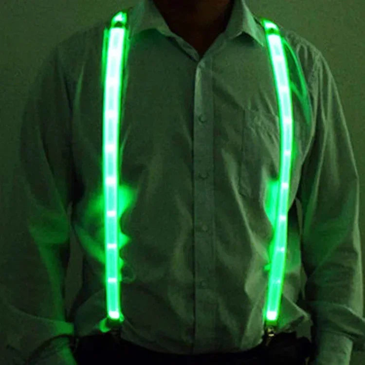 Pajarita y Tirantes LED Luminosos – Accesorios Brillantes para Fiestas, Bodas, Festivales y Cumpleaños