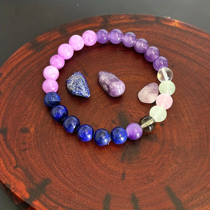 Pulsera de Cuentas de Piedra Natural – Pulsera de Cristal Simbólica para Mujeres y Hombres, Protección Espiritual, Amor Propio y Regalo de Joyería de Moda