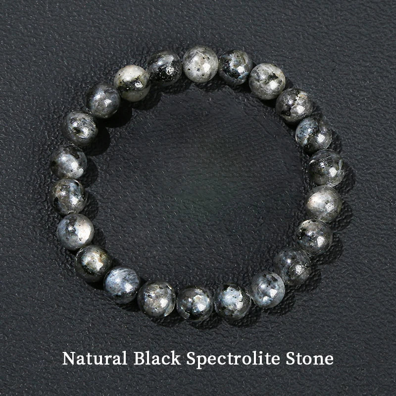 Bracelet en perles de lapis-lazuli naturel, de quartz et d'améthyste – Bijou énergétique de guérison Reiki en cristal pour hommes et femmes