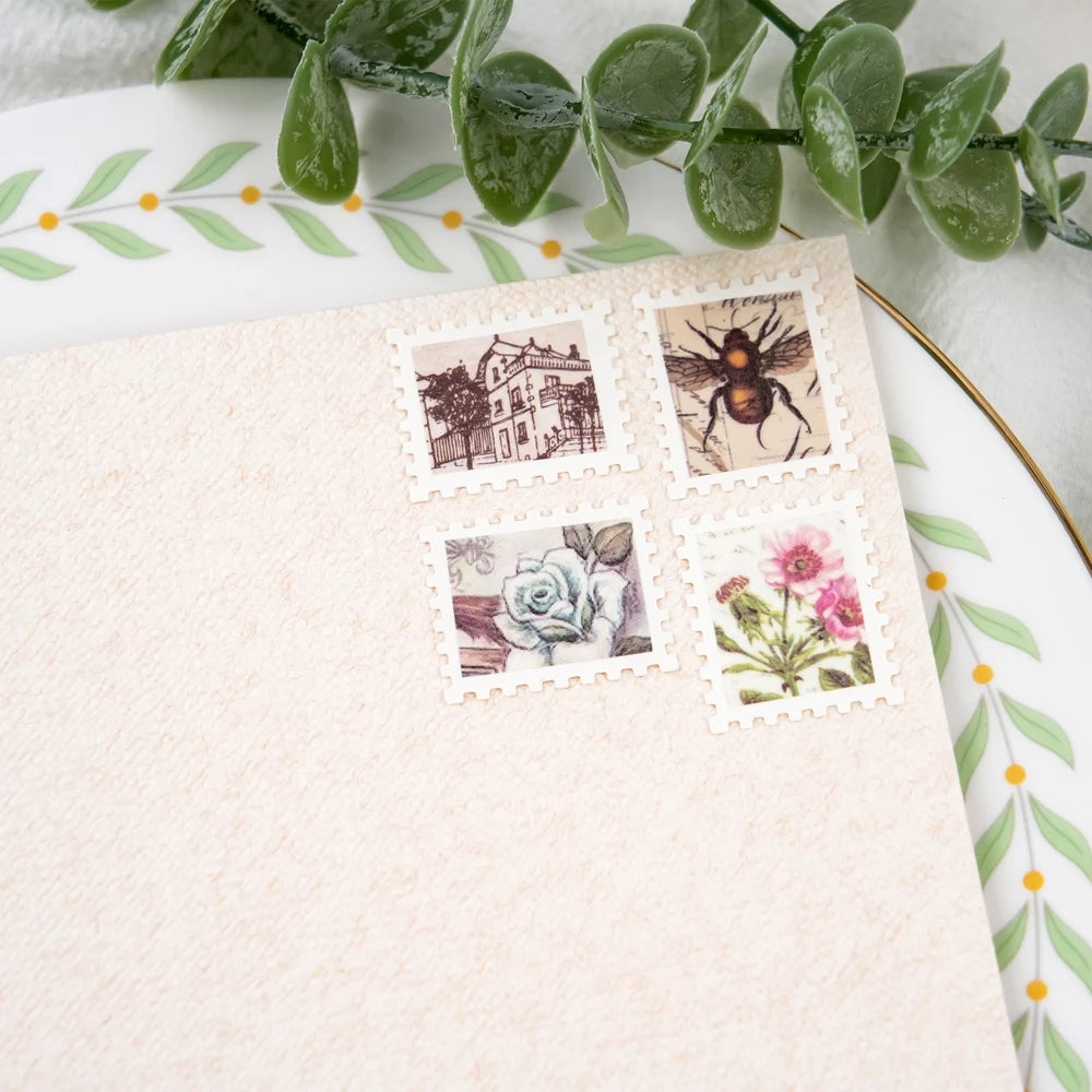 Perforadora de palanca para manualidades con diseño de sello postal rectangular de 1 x 0.8 pulgadas – Perforadora de papel para álbumes de recortes, tarjetas y manualidades de papel.