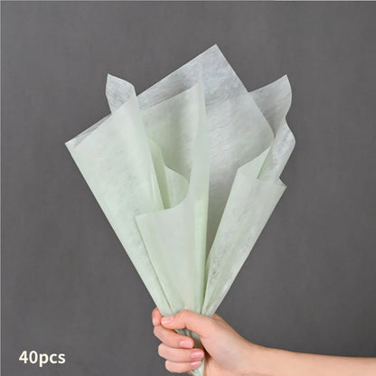 40PCS Non-Woven Flower Wrapping Paper for Bouquets, Floral Arrangements, Gifts & Florist Supplies