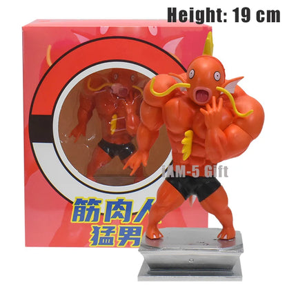18cm Pokémon Figures – Gym Cartoon Fitness Muscle Action Figures (Charmander, Bulbasaur, Squirtle) Anime Fit Model Figurines Toys