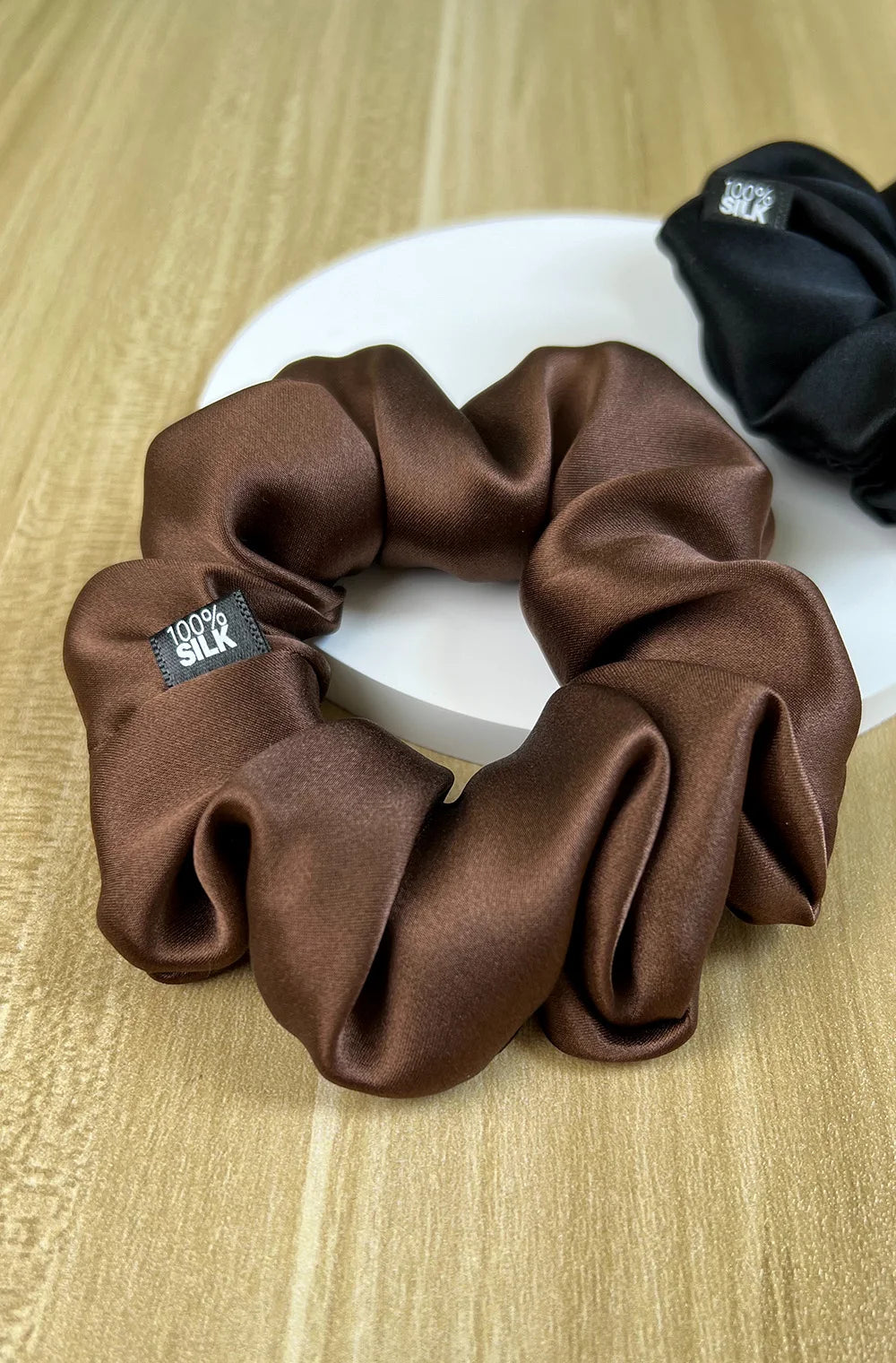Goma para el pelo 100% seda Mulberry – 19 Momme, elástico grande para mujeres y niñas | Accesorio de lujo de seda para coleta