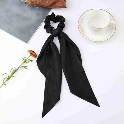 Korean Dots Scrunchie Hair Tie – Long Scarf Ponytail Elastic Hair Band for Women | Sweet Fashion Hair Accessories
