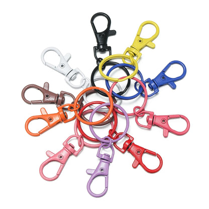 5–10 Piece Multicolor Keyring Lobster Clasp Hooks with Adjustable Buckles – DIY Keychain, Bag Charm, Doll & Jewelry Making Accessories