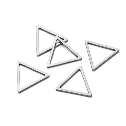 10 breloques géométriques creuses en acier inoxydable pour bijoux – Connecteurs de pendentif pour boucles d'oreilles, colliers et fabrication de bijoux
