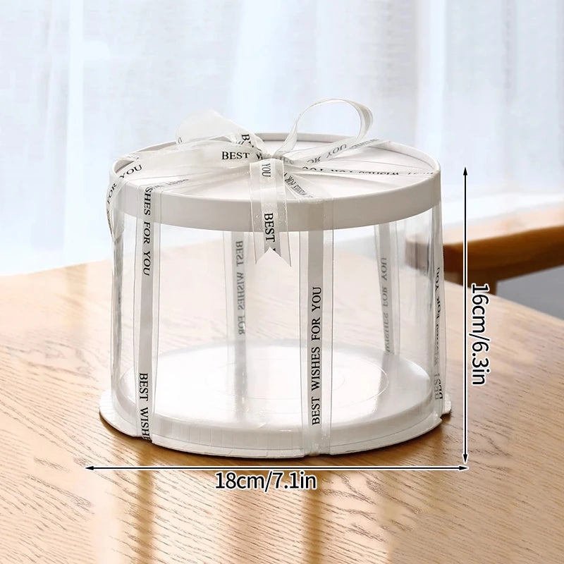Boîte Cadeau Transparente pour Gâteaux, pour Boulangeries, Desserts, Mariages, Anniversaires et Emballages de Fête