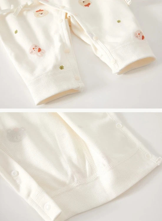 AYNIGIELL Mono de bebé recién nacido – Pelele suave de cuatro estaciones para bebés y niñas (0-6 meses)
