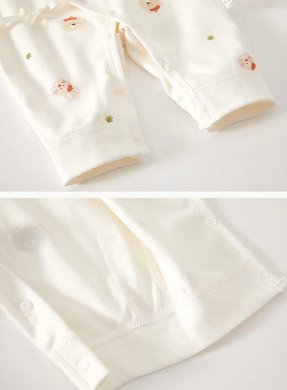 AYNIGIELL Mono de bebé recién nacido – Pelele suave de cuatro estaciones para bebés y niñas (0-6 meses)