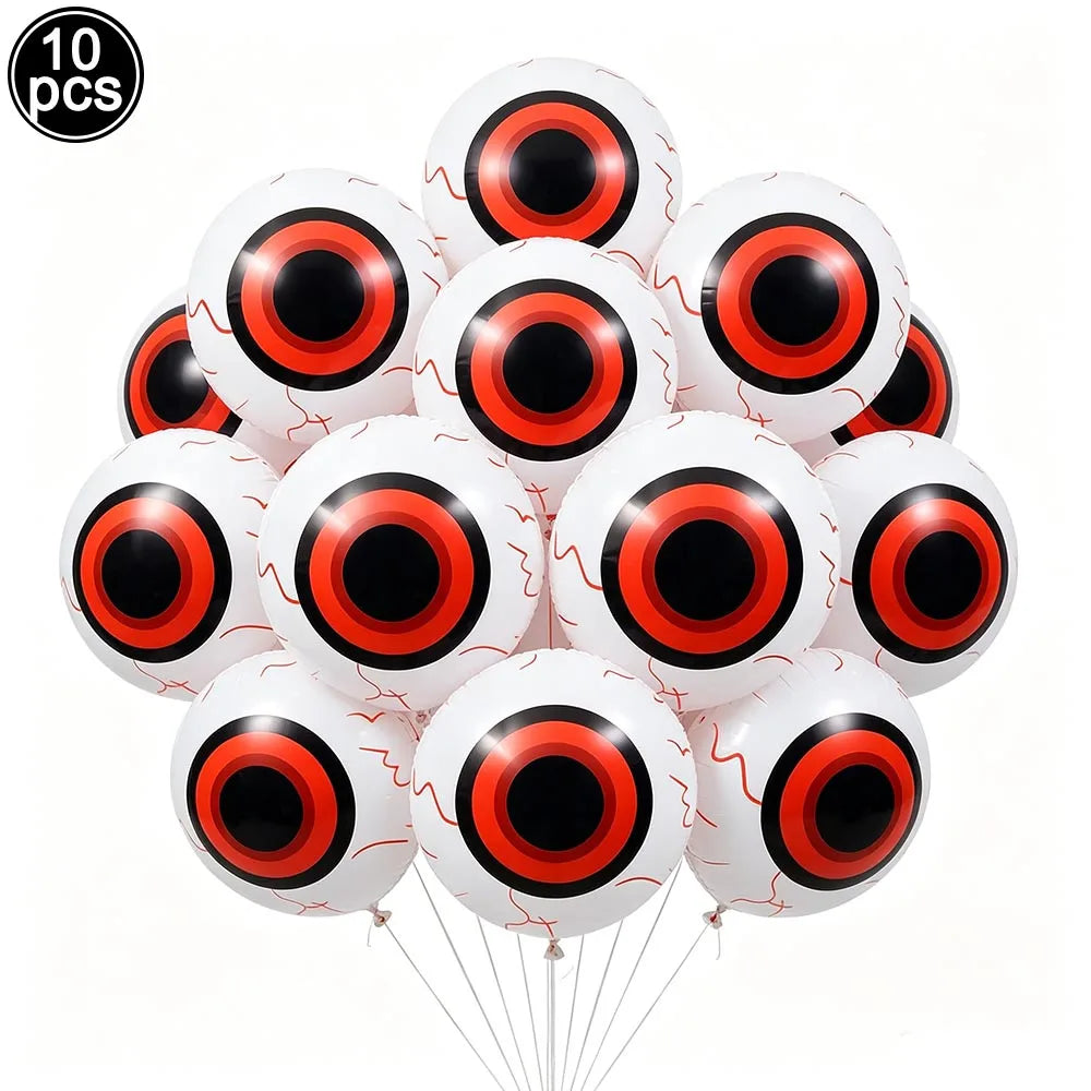 Large Halloween Standing Foil Balloons – Haunted House, Castle, Skull, Coffin & Witch Mylar Balloons for Halloween Party Decorations