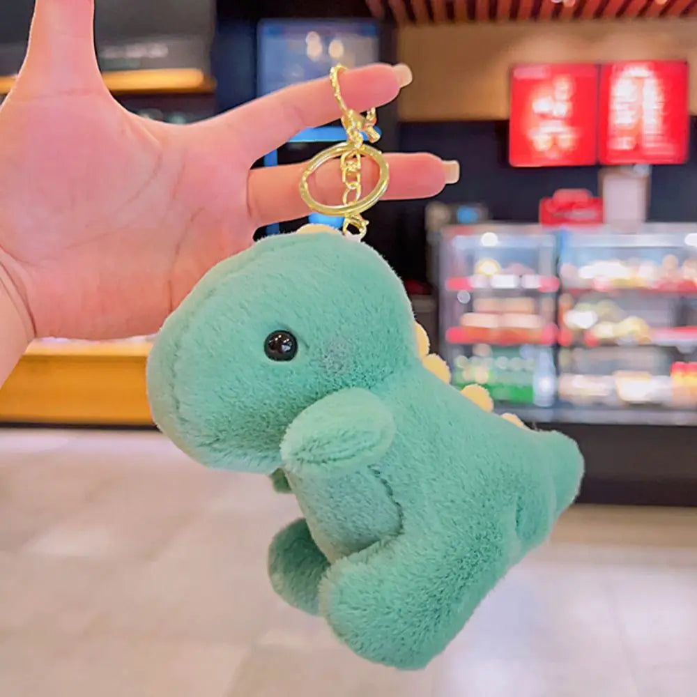Kawaii 12CM Dinosaur Plush Keychain – Cute Multipurpose Stuffed Animal Pendant Doll for Backpack, Bag, Keyring & Gift Accessories