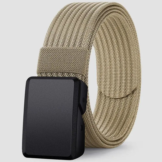 Cinturón táctico de nailon de 1.5 pulgadas para hombre, ajustable, sin metal, ligero, EDC