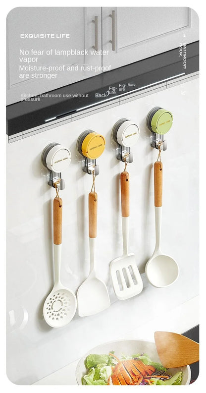 Lot de crochets à ventouse – Crochets adhésifs puissants 1/4/8pcs, sans perçage pour salle de bain, cuisine, porte, toilettes et rangement domestique