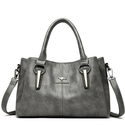 Genuine Cow Leather Women's Handbag Luxury Tote Shoulder Crossbody Messenger Bag