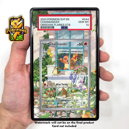 Pokémon Extended Art Card Display Case – Charizard & Venusaur PSA Acrylic Display Stand for Trading Card Collections
