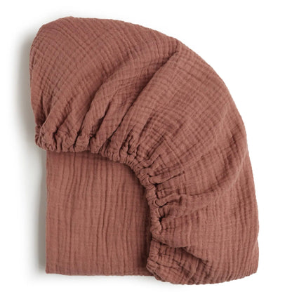 Sábana de cuna de algodón muselina suave y transpirable para bebé – Sábana ajustable universal para cunas de recién nacidos, moisés y camas infantiles