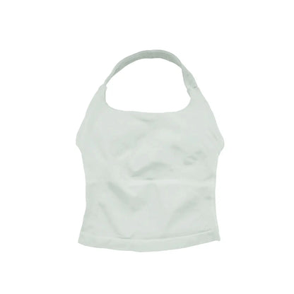 Top Deportivo Largo con Tiras para Mujer NCLAGEN – Top Halter Acolchado para Gimnasio, Yoga, Pilates, Correr y Entrenamientos de Fitness