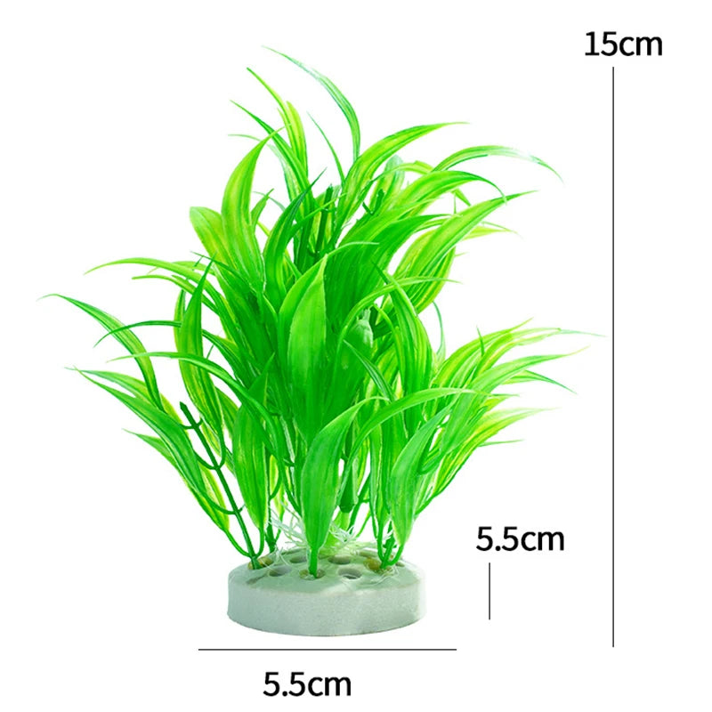 Artificial Aquarium Plants – Plastic Aquatic Underwater Plants for Fish Tank Decoration, Aquascaping & Aquarium Accessories
