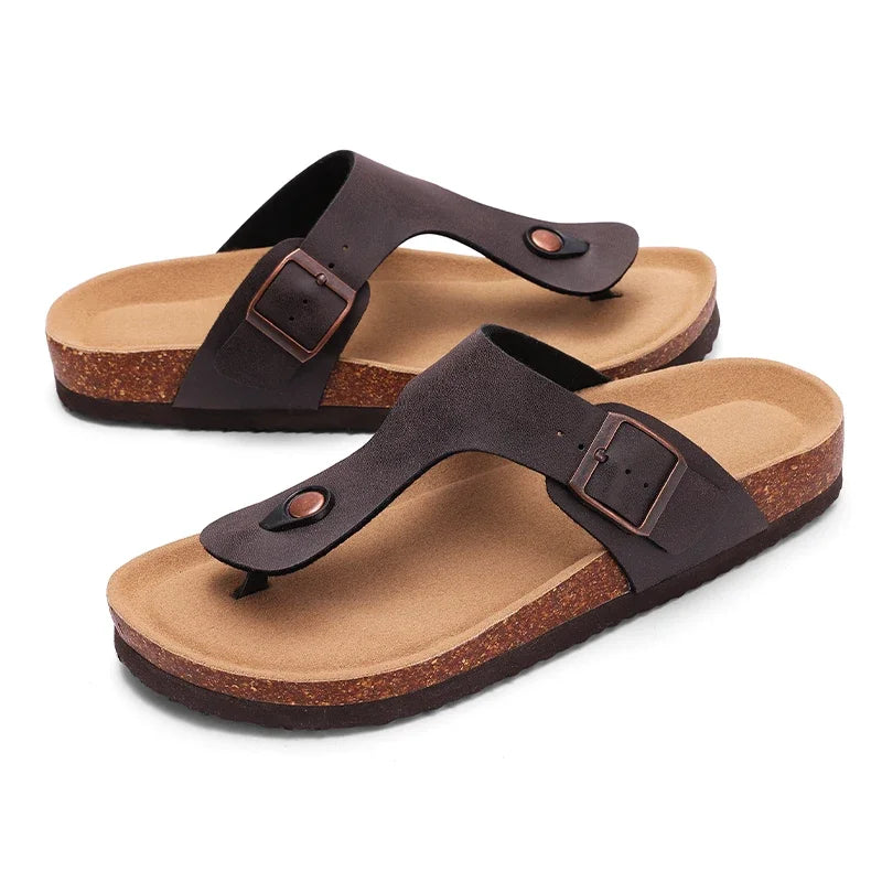Zuecos de ante Crestar Cork – Zapatillas tipo mules unisex antideslizantes con soporte para el arco del pie