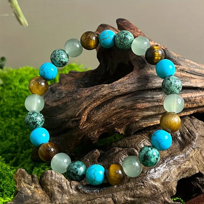Pulsera de Cuentas de Piedra Natural – Pulsera de Cristal Simbólica para Mujeres y Hombres, Protección Espiritual, Amor Propio y Regalo de Joyería de Moda