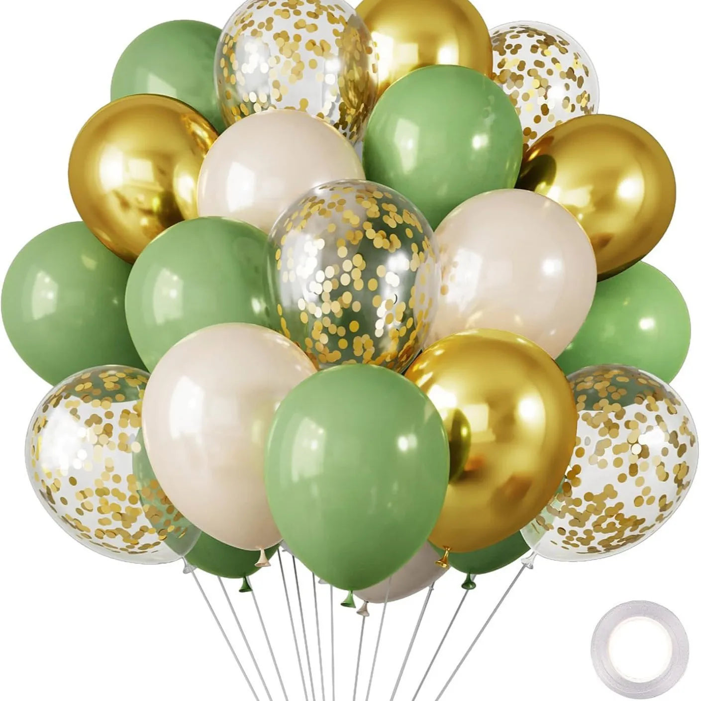 30 Globos de Látex Cromados – Globos de Helio Metálicos Blancos, Rosas y Azules para Decoración de Bodas, Cumpleaños, Baby Showers y Fiestas