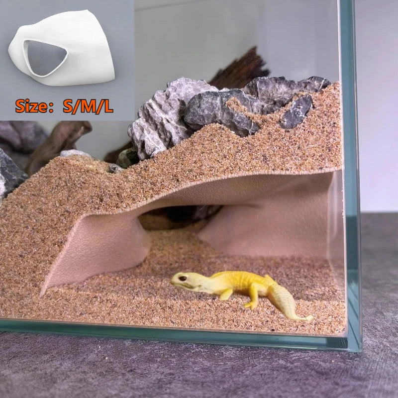 3D Printed Reptile Cave Hideout – Underground Habitat Shelter & Terrarium Decoration for Lizards, Turtles, Spiders & Other Reptiles